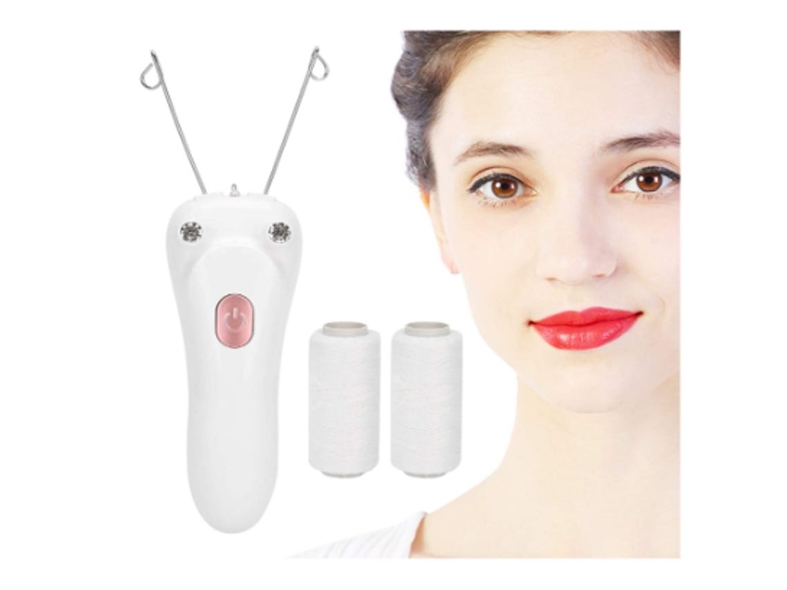Depilador Para Mulheres Rosqueamento Facial Elétrico Para Rosto E Queixo/pernas Recarregável Por Usb Rosa Yunzii