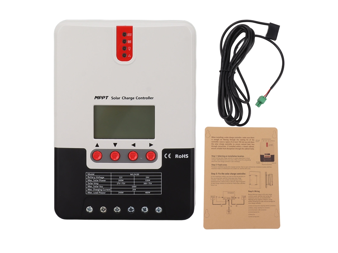 Laxiscreed Controlador Solar Mppt Com P1, P3 E Tela Lcd Para Gestão Eficiente De Energia