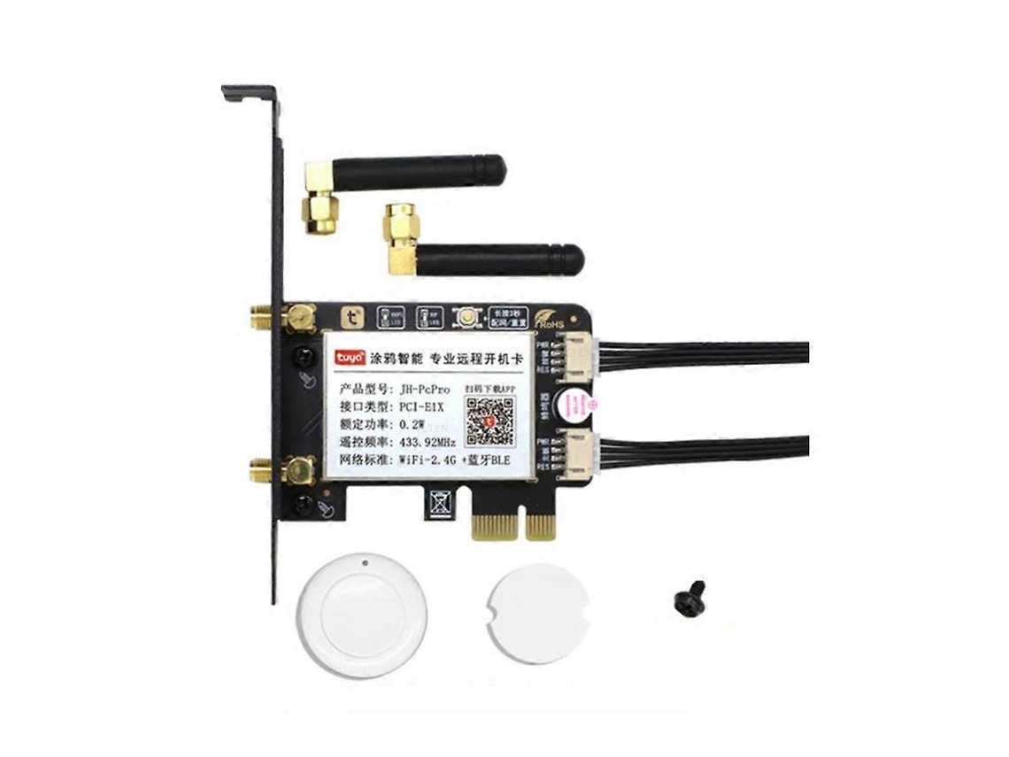 Placa Pcie Tuya Wifi Para Computador Com Botão Liga/desliga E Reset, Controle Remoto Por Aplicativo, Compatível Com Google Home.