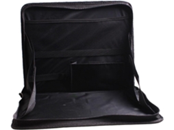 Carrinho duplo portátil com bandeja para laptop, fácil de usar, em tecido Oxford leve.