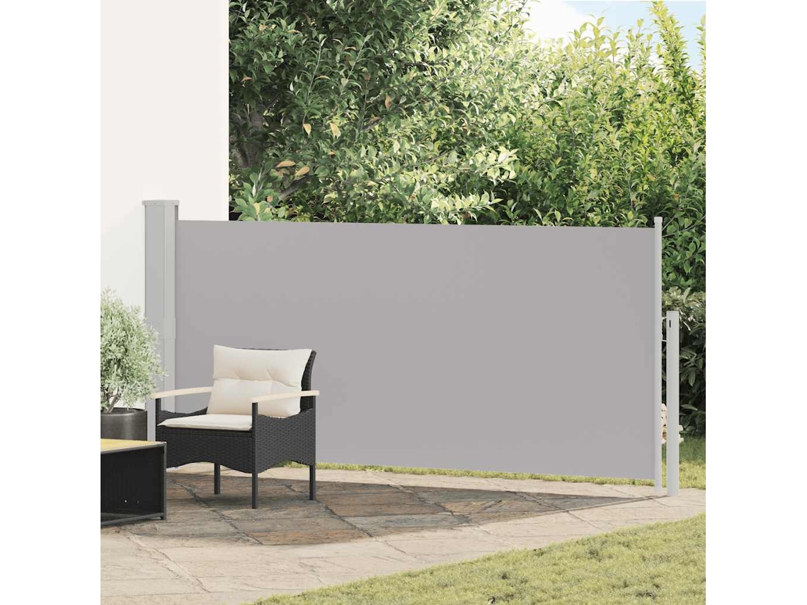 Vidaxl Toldo Lateral Retrátil 140x314 Cm Cinzento