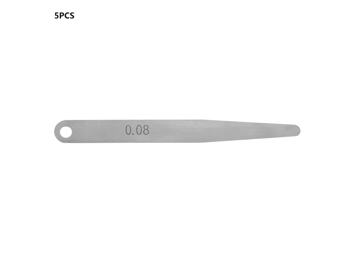 5 Peças Calibre De Sonda Métrica Espessura 0.08mm Ferramenta De Medição Para Espaços (0.08mm)