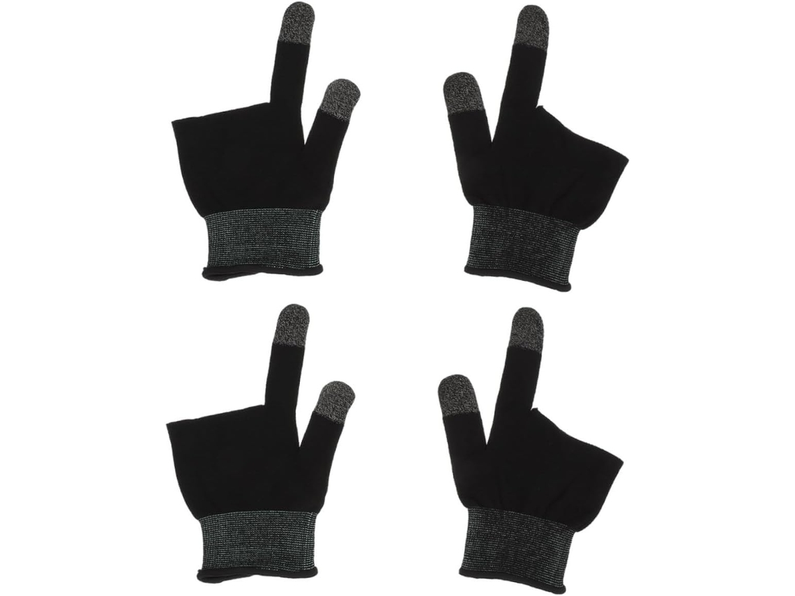 Lurelia Dedeiras Gaming Para Ecrã Tátil Fibra De Carbono, Antitranspirante, Respirável, Condutor, Elástico, Para Gaming Móvel E Ecrãs Táteis