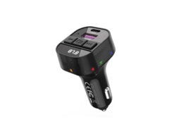 Transmissor Fm Bluetooth Veicular, Carga Rápida, 30w, Mp3, Preto