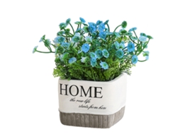 Vaso de Flores Artificiais Plantas Bonsai Falsas em Vaso de Metal para Casa Casamento Escritório NEVEANCE