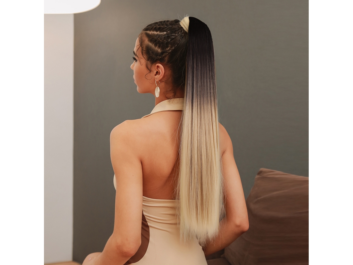 Extensão De Cabelo Raiz Longa Reta De 26 Polegadas Para Mulheres