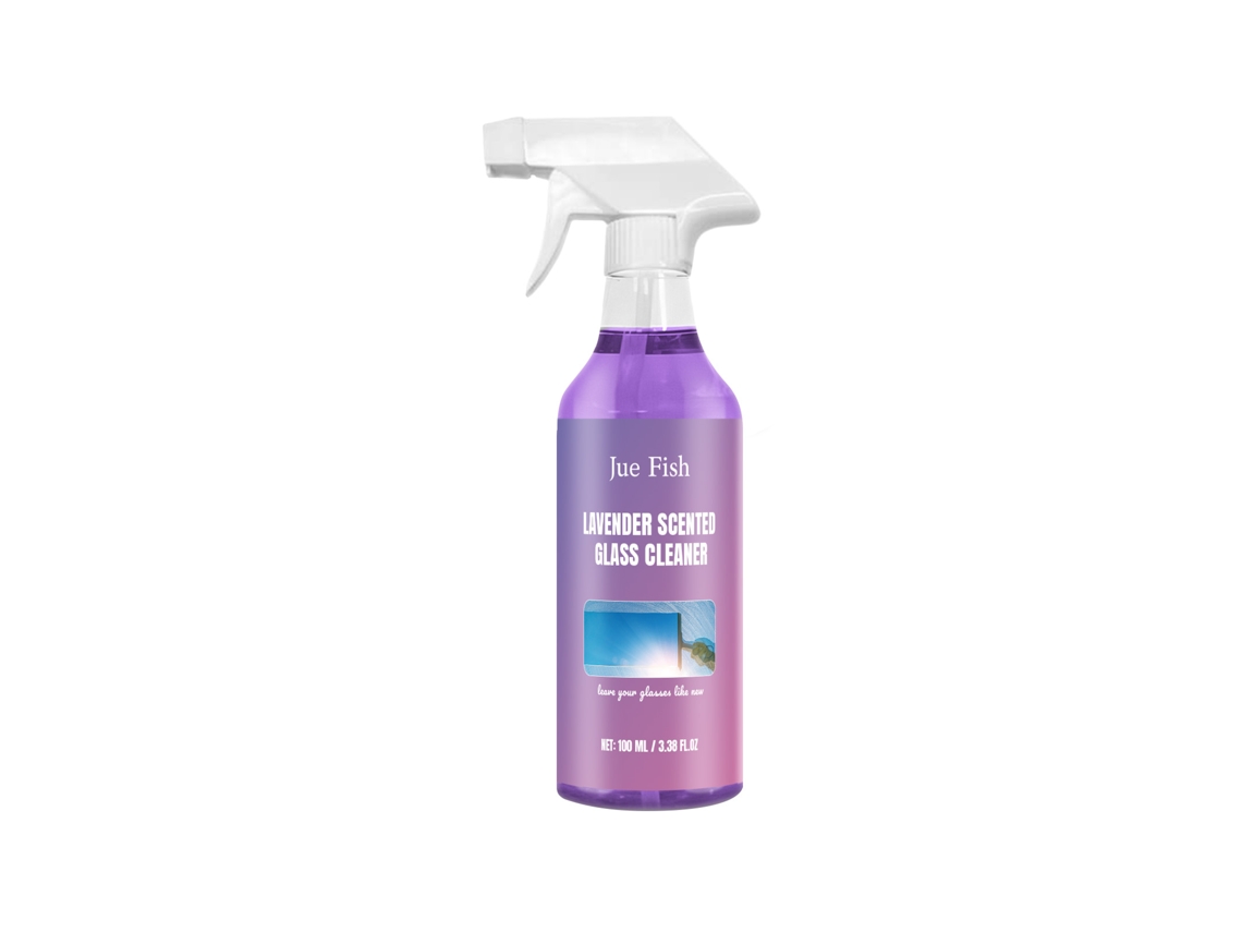 Limpador de Vidro Lavanda Jue Fish, Remove Calcaire e Desembaça Espelhos