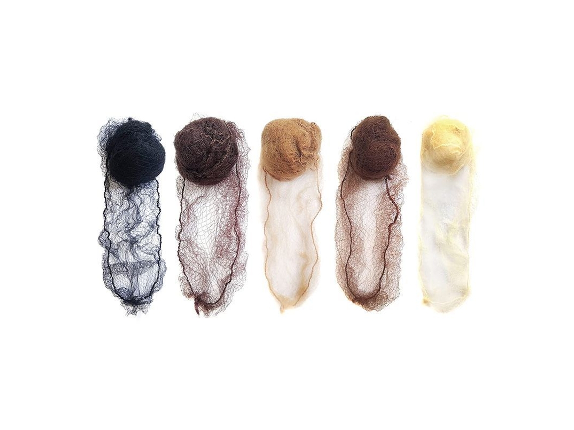 50pcs Rede de Cabelo Invisível Elástica para Topete Malha 20polegadas 50cm Multicolorido Nylon