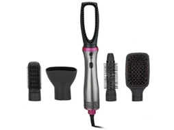 Escova Secadora de Cabelo Profissional 5 em 1 Multifuncional com Ar Quente, Escova Alisadora Elétrica e Carregamento TAISHENGDA