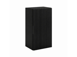 Casa de Banho Suspenso Meia-coluna Armário, Preto, Puxadores Pretos, 35 X 27 X 68 Cm