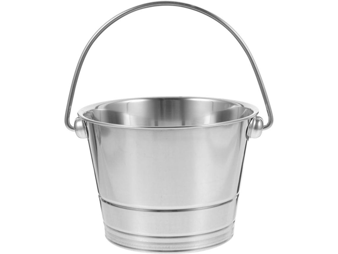 Balde De Aço Inoxidável De 1 Litro Balde De Metal Resistente Com Alça Para Transporte Ideal Como Gokoco