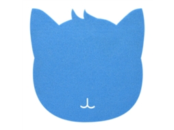 Mouse Pad de Felpudo Antiestático Forma de Gato Azul | S/MARCA