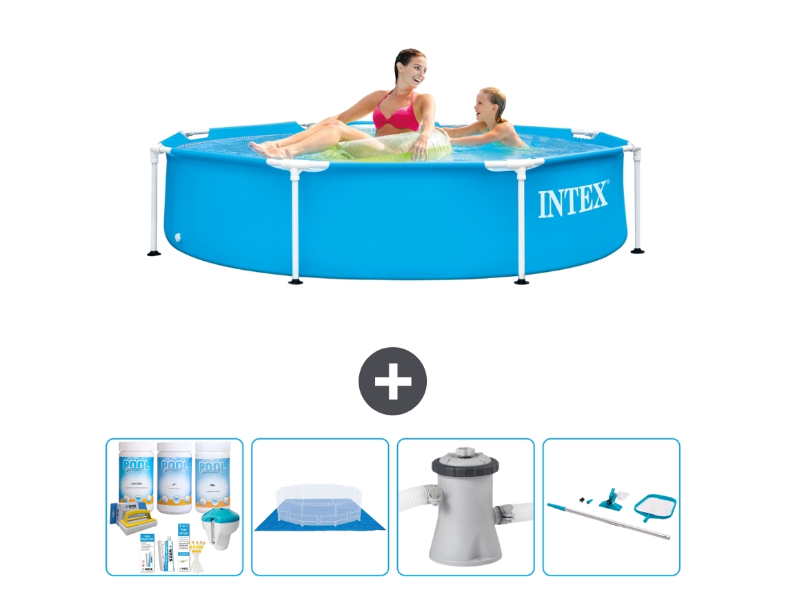 Piscina com Estrutura Redonda 244x51 Cm 5 peças S20987 INTEX