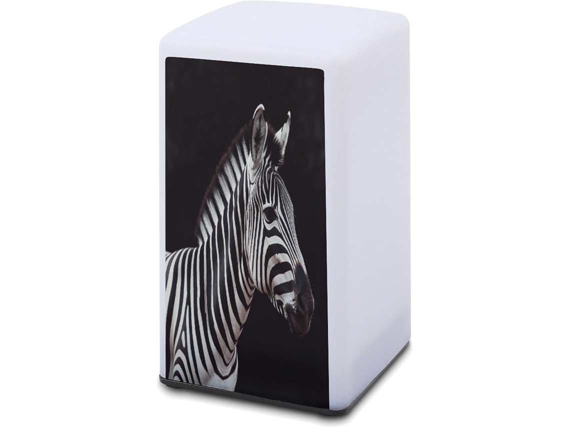 Luminária De Mesa A Bateria Estampa Zebra Leitura Para Escritório, Quarto, Proteção Ocular E Economia De Energia
