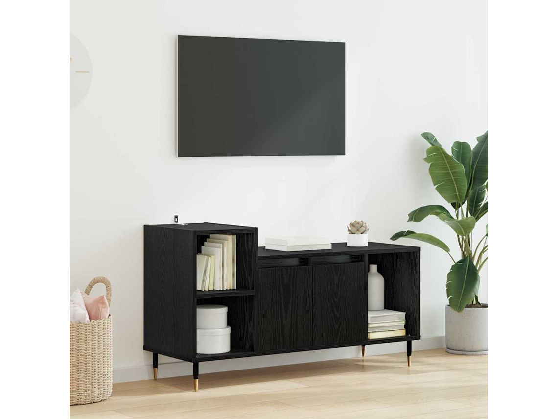 Vidaxl Gabinete Para Tv 100 X 35 X 55 Cm Carvalho Preto