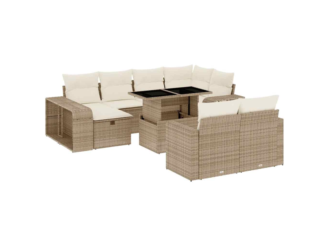 Garden Sofa Set, Garden Sofa Sets Vidaxl Bege Rattan / Vime (n/a)