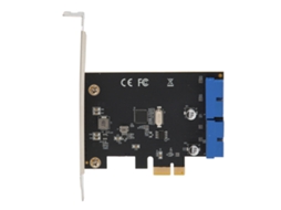 Cartões 2 Portas Pci Express Para Dúplo 20 Pinos Usb 3.0 5gbps Para Pc Desktop Luz Dourada