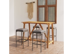Conjunto de 5 peças de bar de jardim com travesseiros Cinza Dkd Home Decor