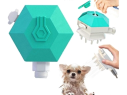 Chuveiro Para Cães Com Escova De Massagem Para Banho, Ferramenta 2 Em 1 Para Higiene De Animais De Estimação . Nostalgia88 (1 Unidade)