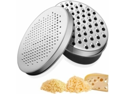 Ralador de Queijo Nova Line com recipiente, inox 304, multiuso para vegetais e chocolate
