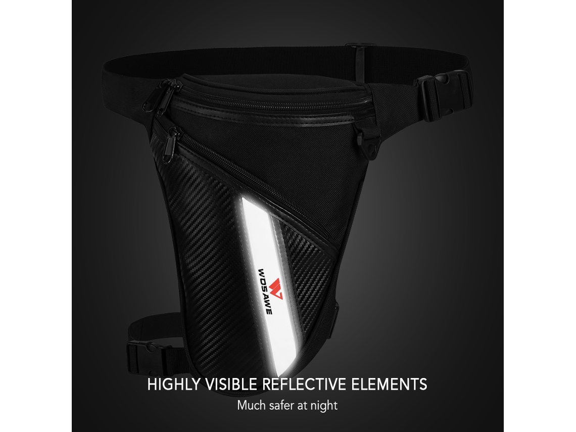 Bolsa De Perna Reflexiva Multifuncional Para Motocicleta Ciclismo Outdoor Mochila De Cintura Coxa