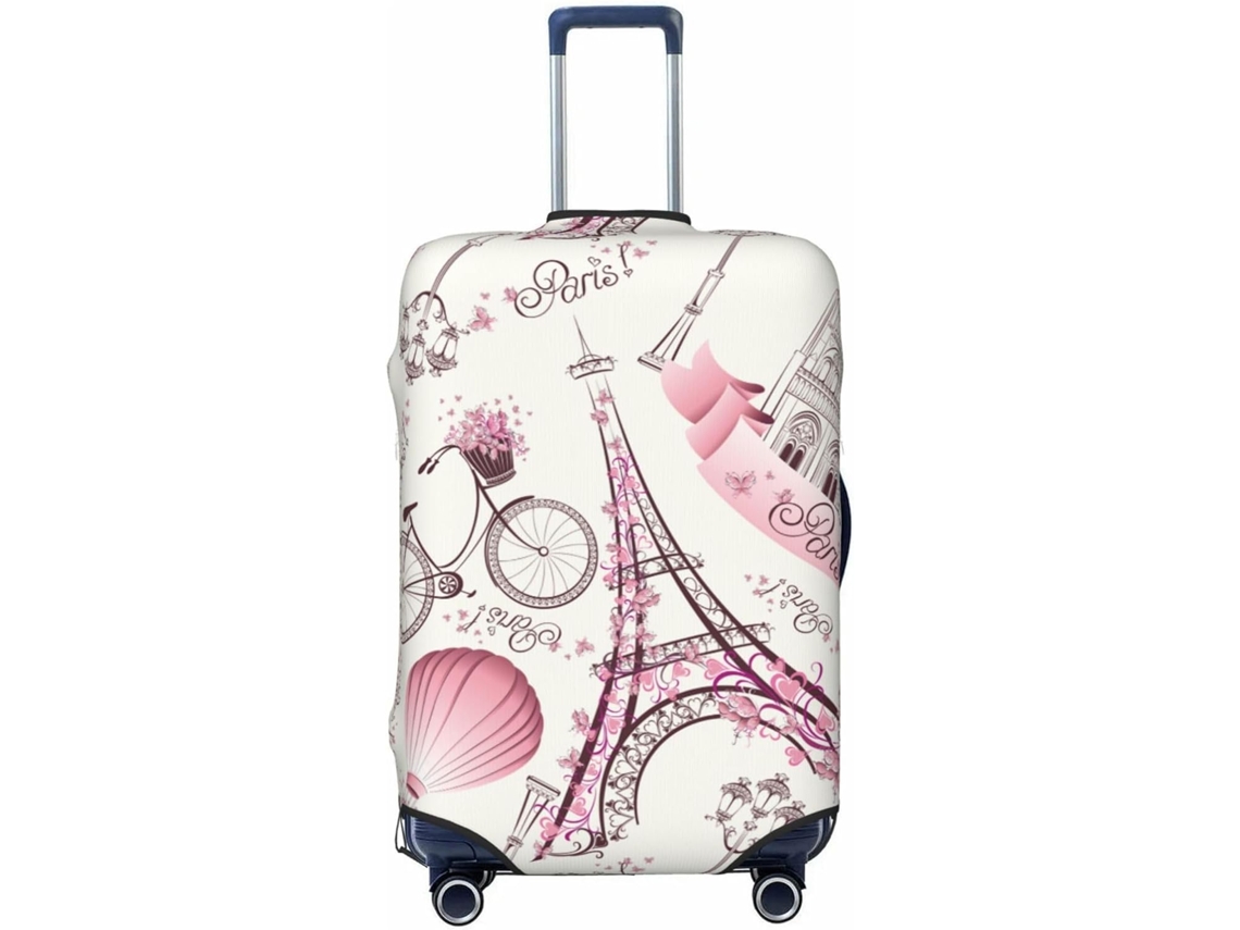 Capa Estampa da Torre Eiffel Paris, Elástica, Lavável e Romântica para Viagens BRILVIBERA (compatível com Malas de 18 a 21 Polegadas)