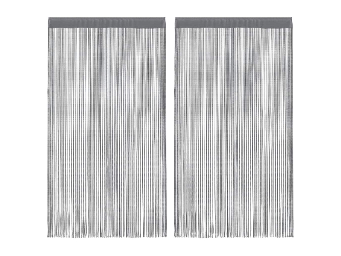 Maison Exclusive - Cortinas De Corda 2 Peças Antracite 140x250 Cm