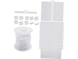 Conjunto De Acessórios Para Persianas Verticais Villcase, Design Durável, Pesos De Plástico Branco, Corrente Ajustável