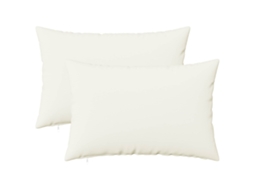 Vidaxl Almofada Com Travesseiro Heerlen 2 Unid. Branco Tecido