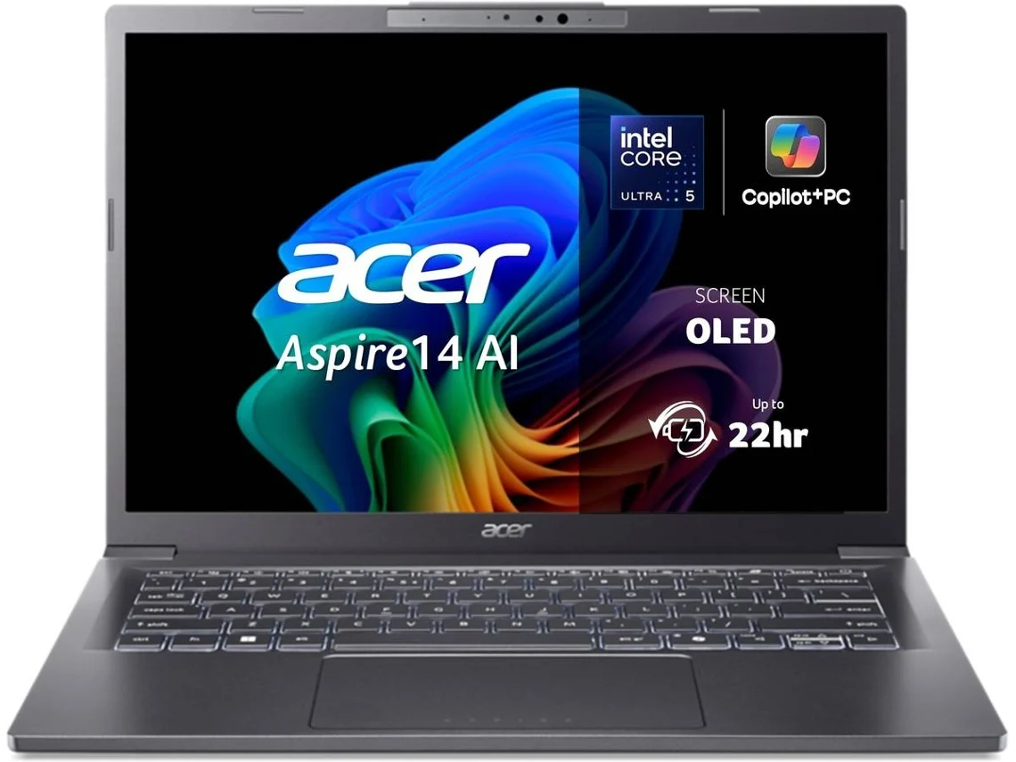 Portátil ACER Aspire 14 AI A14-52M (Outlet Caixa Aberta - 14'' - Intel Core Ultra 5 226V - RAM: 16 GB - 1 TB SSD - Arc GPU)