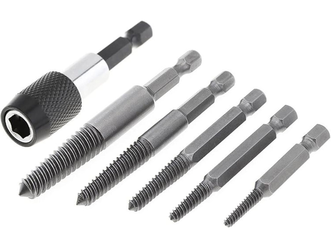 Conjunto Completo De 6 Peças Para Extração Fácil Parafusos Espanados.