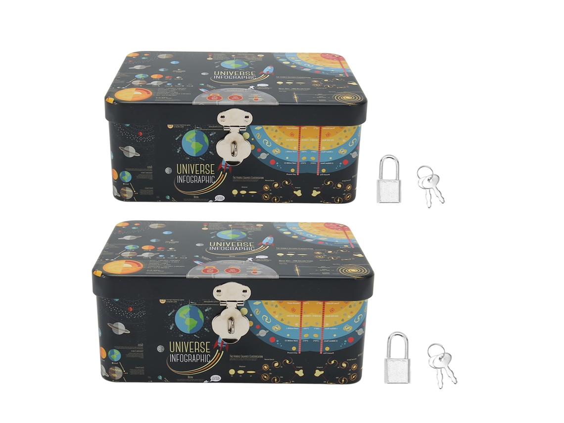 Tinplate Storage Box LAXISCREED (waterproof, With Key And Lock)