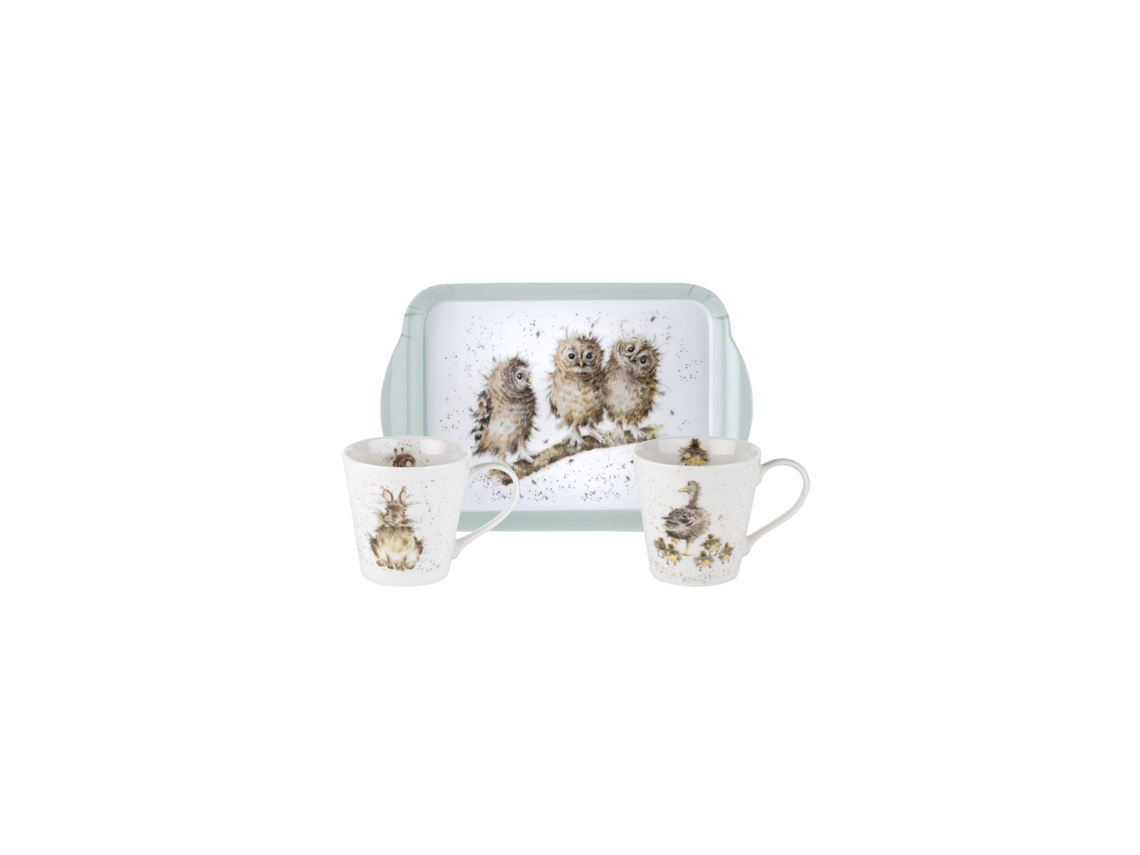 Conjunto de caneca e bandeja PIMPERNEL Wrendale Designs gêmeos