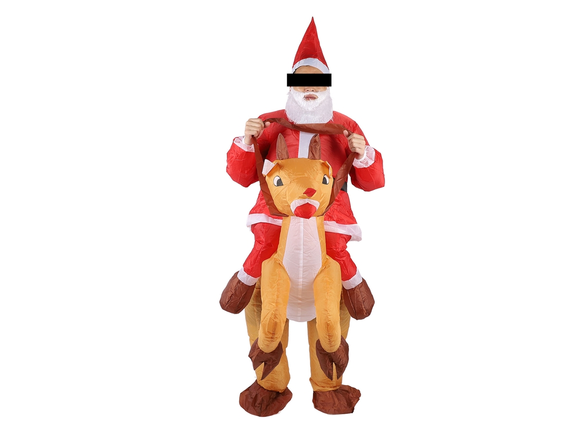 Traje Inflável de Renno de Natal Adulto Papai Noel Elk Cosplay para Homens e Mulheres S/MARCA