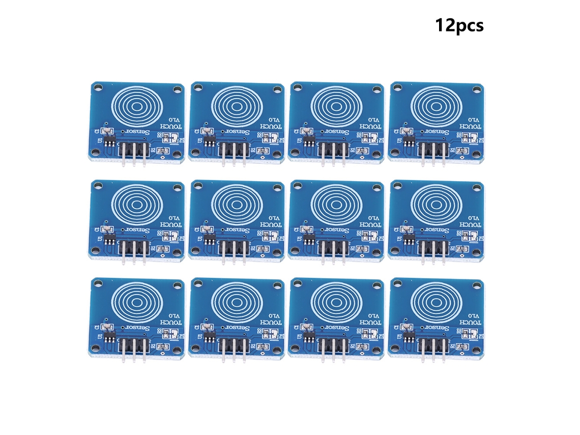 12pcs Módulo de Interruptor Táctil Capacitivo Digital Ttp223b Sensor de Toque