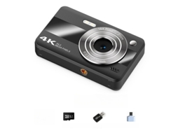 Câmara Digital Tela Ips Hd De 2,4 Polegadas, Zoom De 16x (preto - Cartão De 32 Gb) Cuich