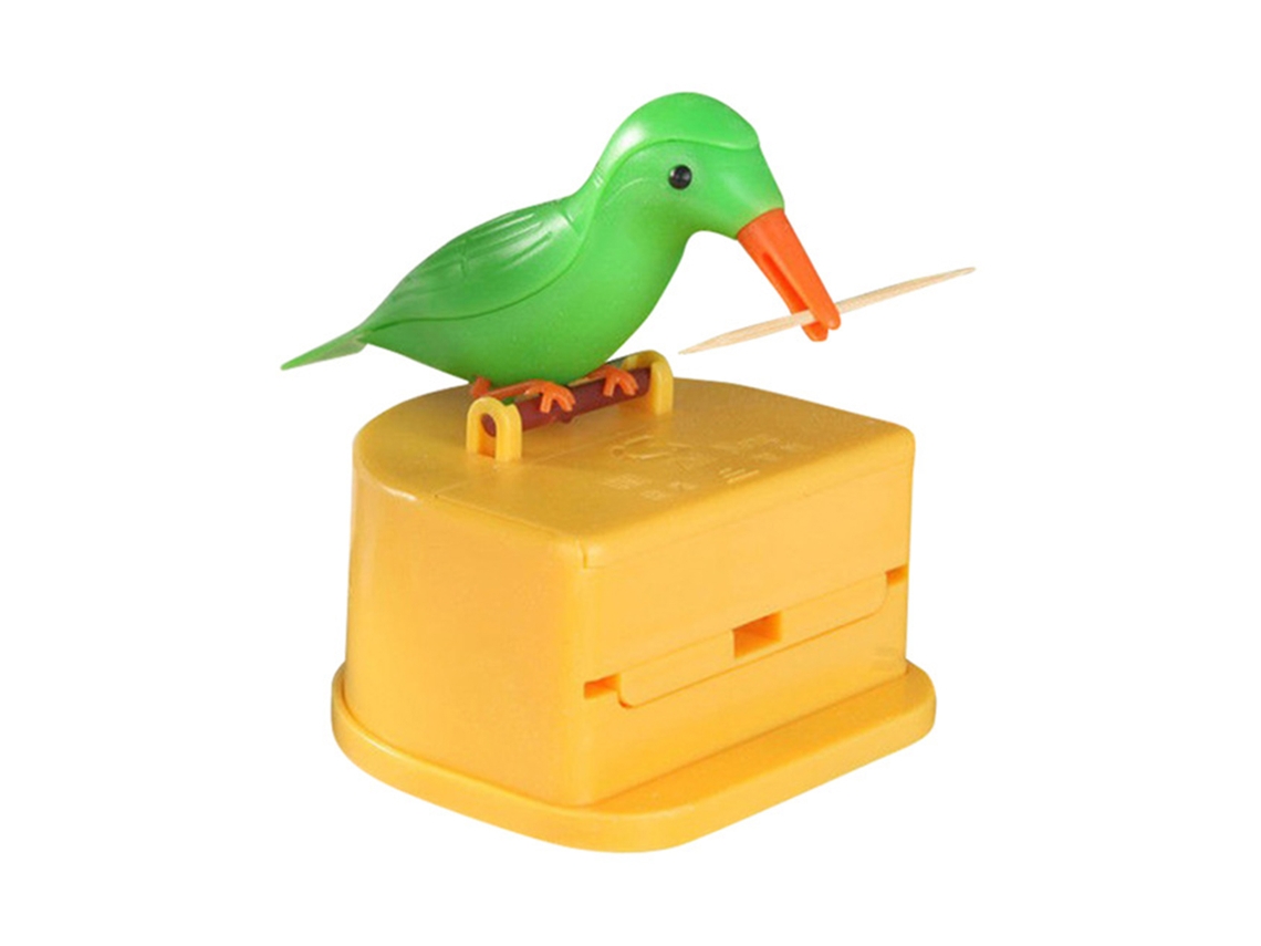 Dispenser de Palitos de Dente com Design de Pássaro | S/MARCA