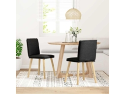 Maison Exclusive - Cadeiras De Jantar 2 Pcs Tecido Preto