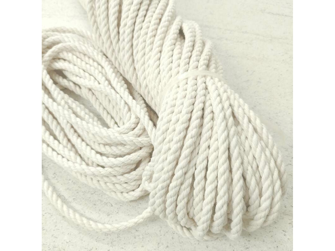 Cordão de Algodão Entrada Para Macramé, 1m-8mm, 1m/2m/3m/4m/5m, Para Artesanato, Corda Bege Natural, Faça Você Mesmo, Acessórios Para Casamento, Pré