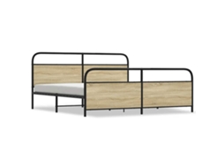 Bed Frame, Bed Frames Vidaxl Marrom Aço (183 X 213 Cm)