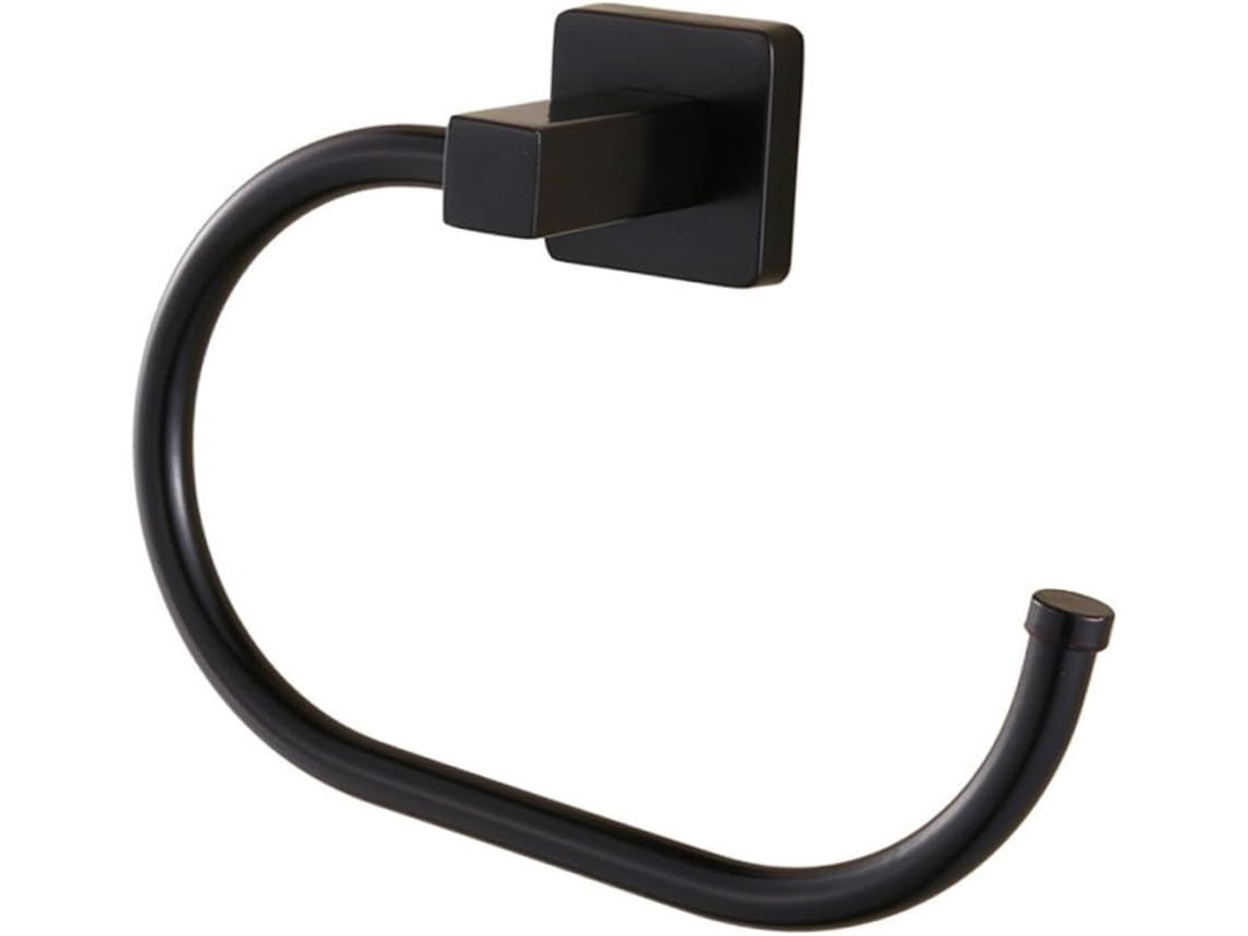 Suporte De Toalhas Banheiro Em Aço Inoxidável Preto, Design Elegante