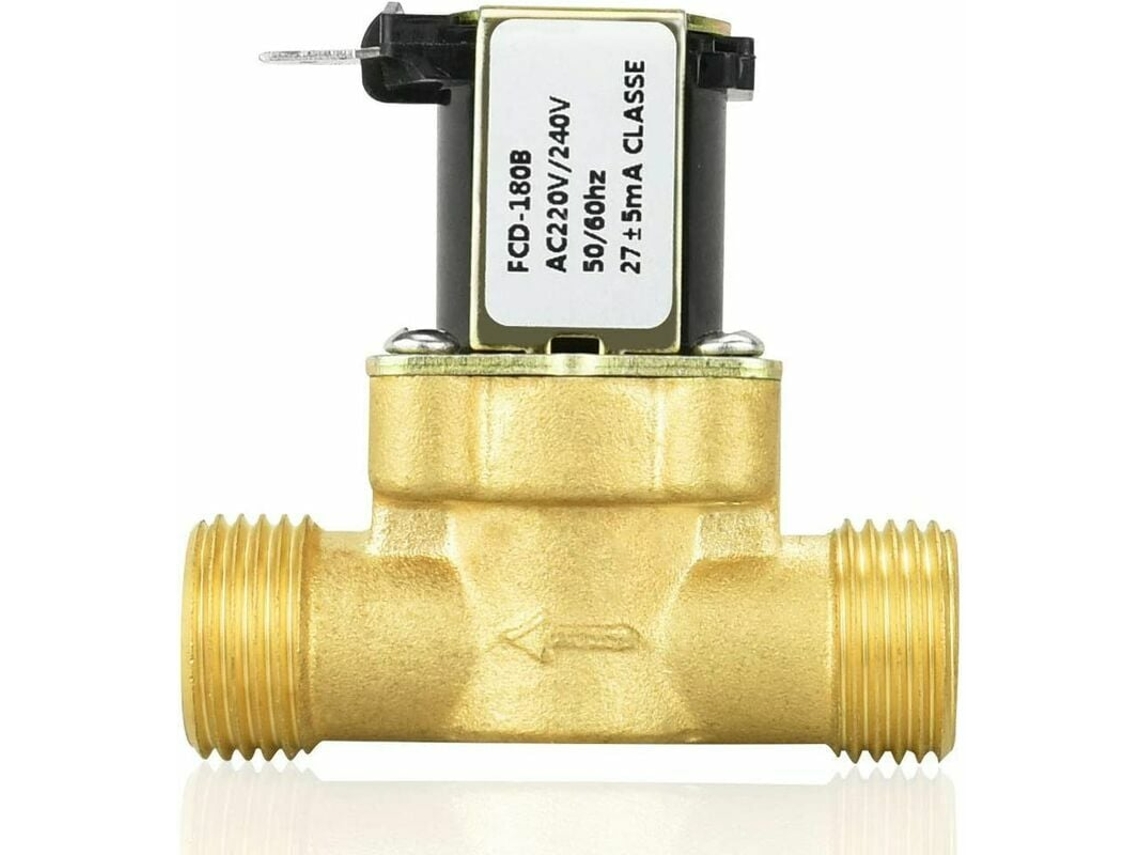Válvula Solenoide Elétrica De Latão 220v Normalmente Fechada 1/2 Para Controle De Água Truyuety