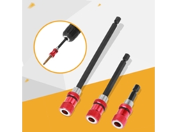 3 Peças De Portabrocas Magnéticas Com Cabo Hexagonal De 1/4" Com Liberação Rápida, Extensão De Parafusadeira 60/100/150mm