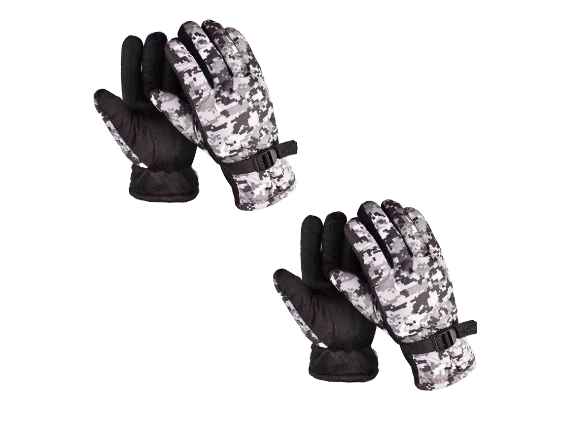Luvas De Esqui Camufladas De Outono E Inverno, Quentes, Além De Veludo, Grossas, Da Moda Aquaforge