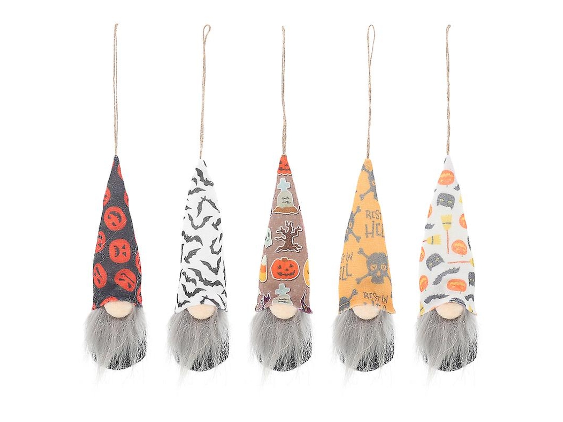 4 Peças de Bonecos Gnomos de Halloween para Decorações de Halloween ALLINLESS