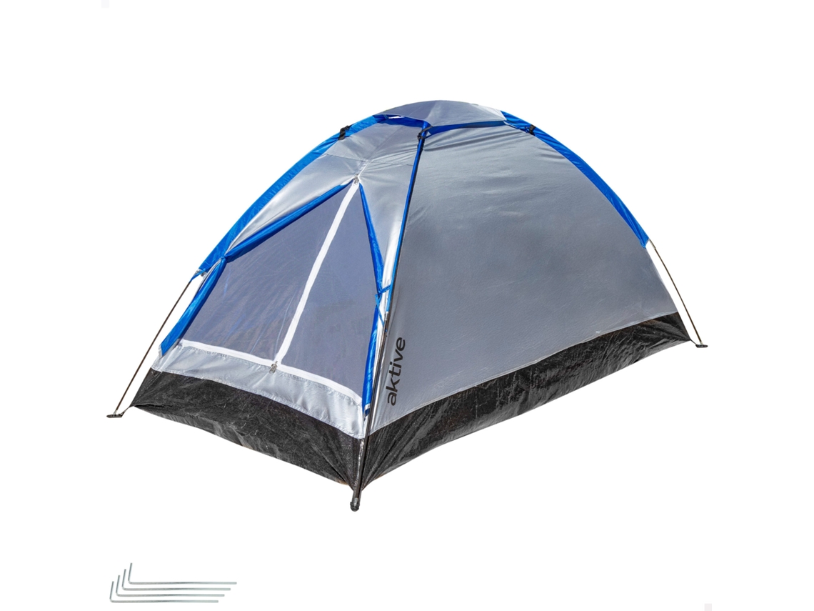 Aktive Tenda Cinza E Azul Para 2 Pessoas, 120x200x100 Cm