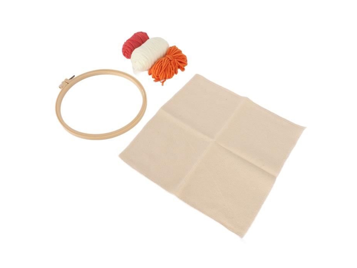 HURRISE Punch Needle Starter Kit Punch Needle Starter Kit Threader Tecido Bordado Hoop Thread Tapete Kit de Retrosaria