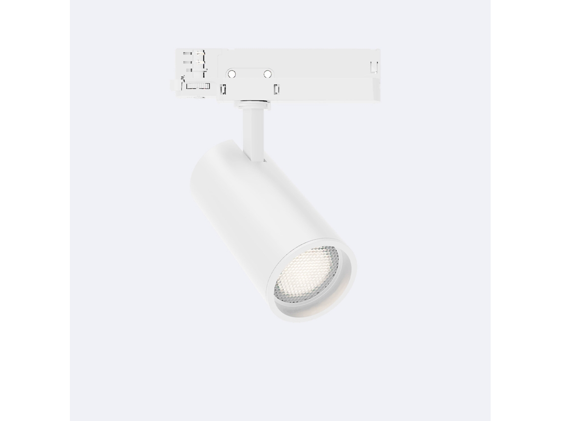 Foco Carril Led Trifásico 20W Fasano Anti-Reflexo no Flicker Regulável Branco