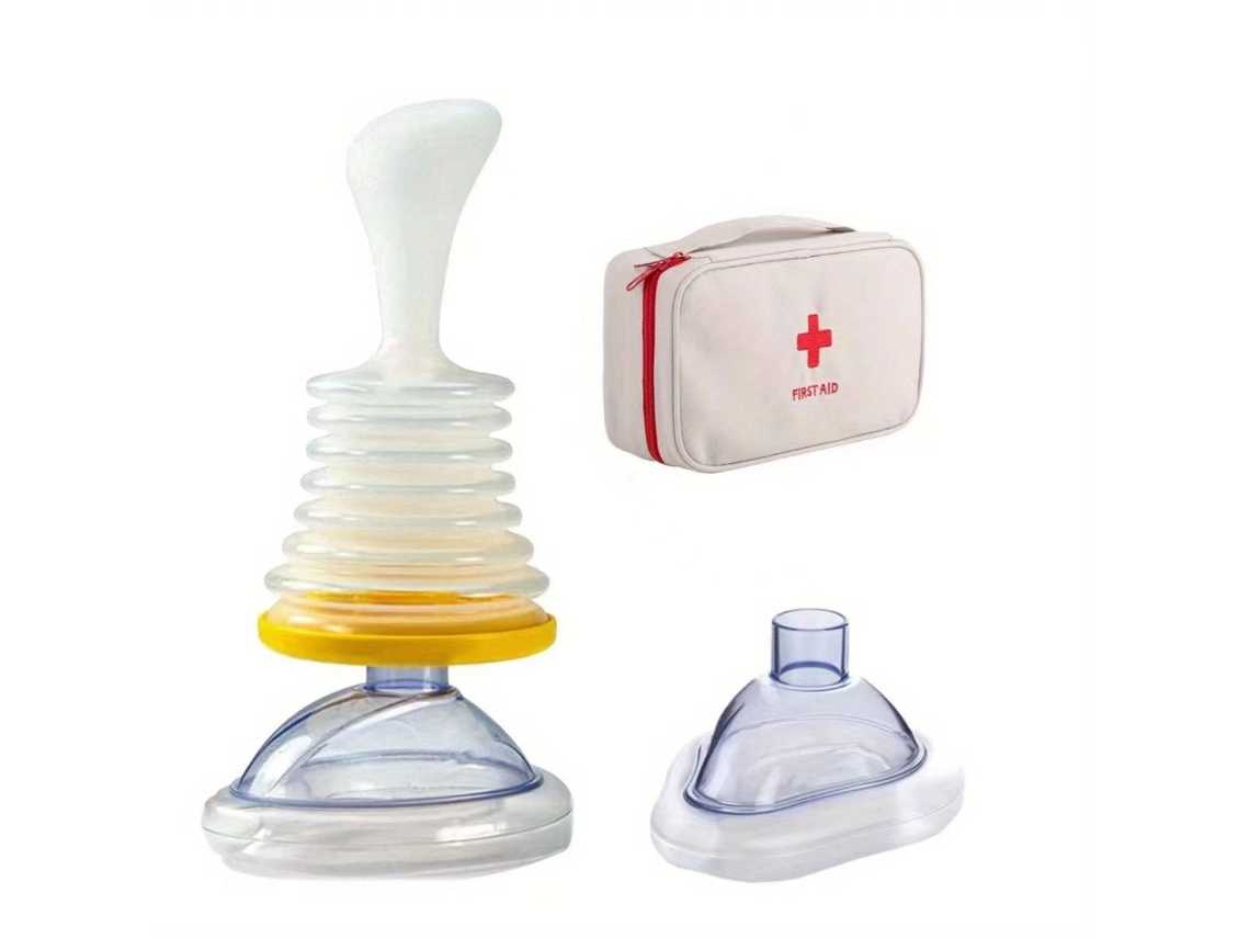 Aparelho Respiratório Máscara, Dispositivo De Sucção De Vias Aéreas Com Bolsa De Armazenamento  (amarelo)