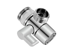Adaptador De Desviador De Torneira M22 Para F1/2+f3/4+m24+m26+m28 - Prata